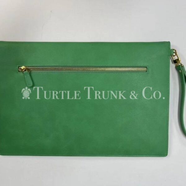 Chi Eta Phi Green Envelope Clutch Purse